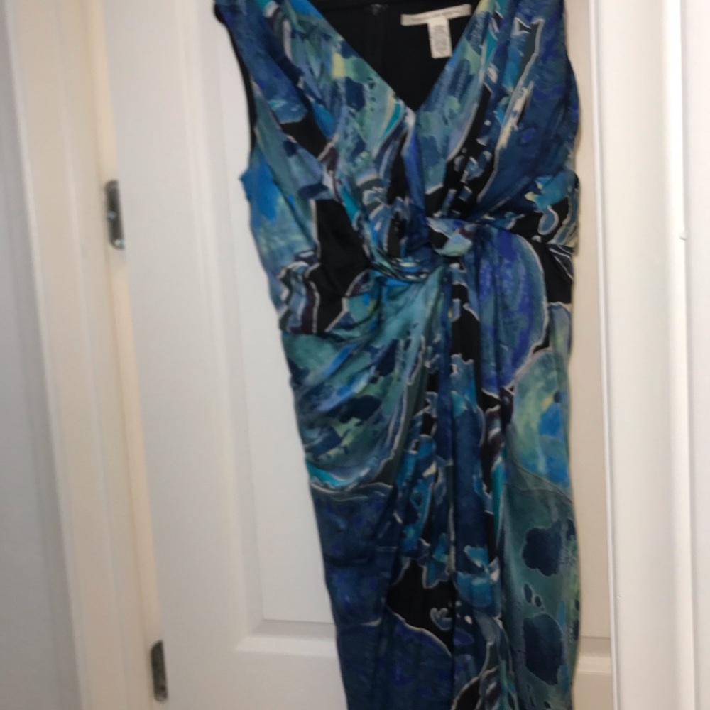 Diane von Furstenberg silk pattern dress.